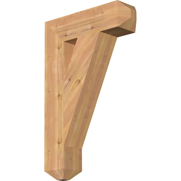 Ekena Millwork Traditional Craftsman Smooth Bracket, Western Red Cedar, 5 1/2"W x 22"D x 34"H BKT06X22X34TRA04SWR - main